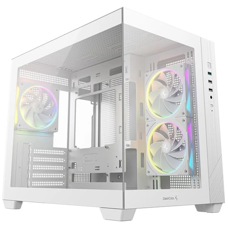 Deepcool CG330 3F mATX Mid Tower Case with 3xARGB Fans (White)