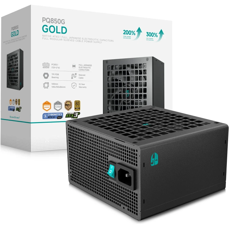 DeepCool PQ850G GamerStorm 850W 80Plus Gold Rated Power Supply, Fully Modular