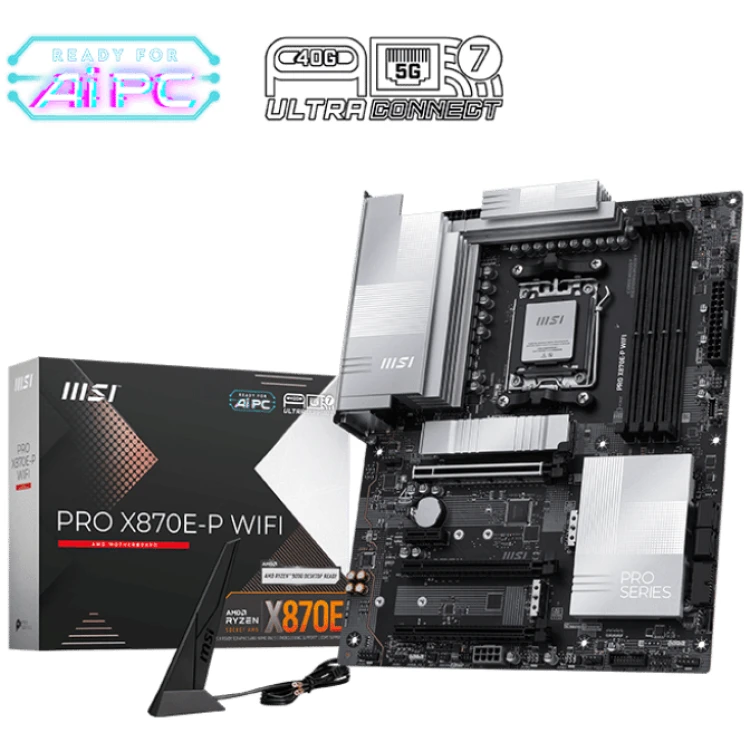 MSI PRO X870E-P WiFi7 DDR5 ATX Motherboard (4 DIMM)