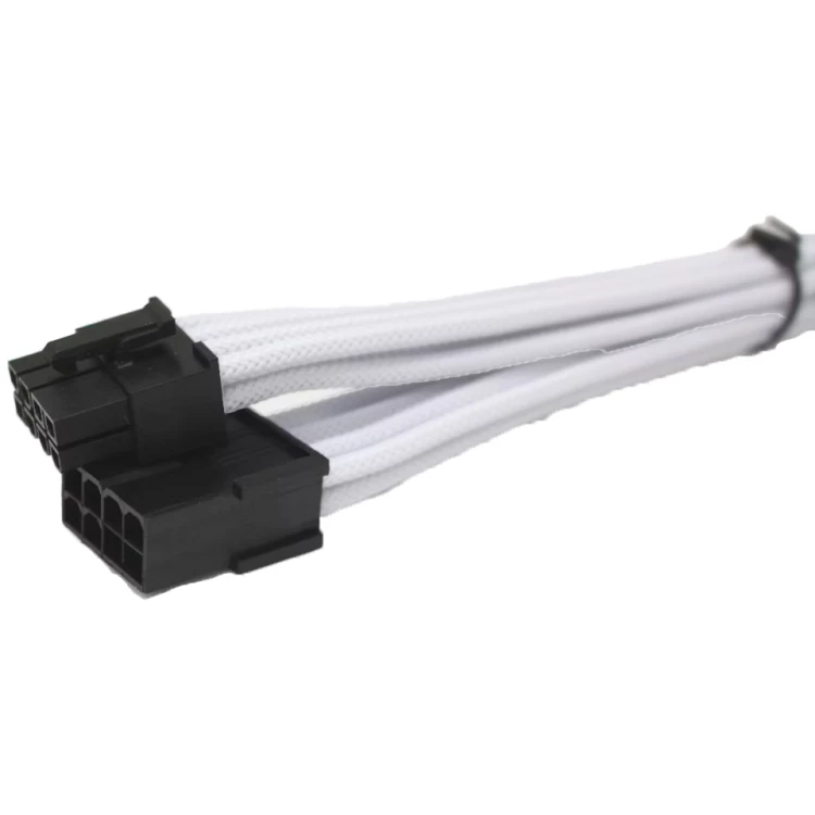Sleeved Extension Cable 6+2pin PCIe (White)
