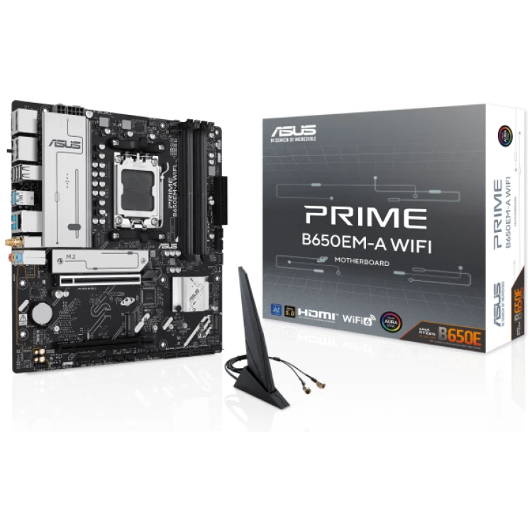 ASUS PRIME B650EM-A WiFi DDR5 mATX Motherboard (4 DIMM)