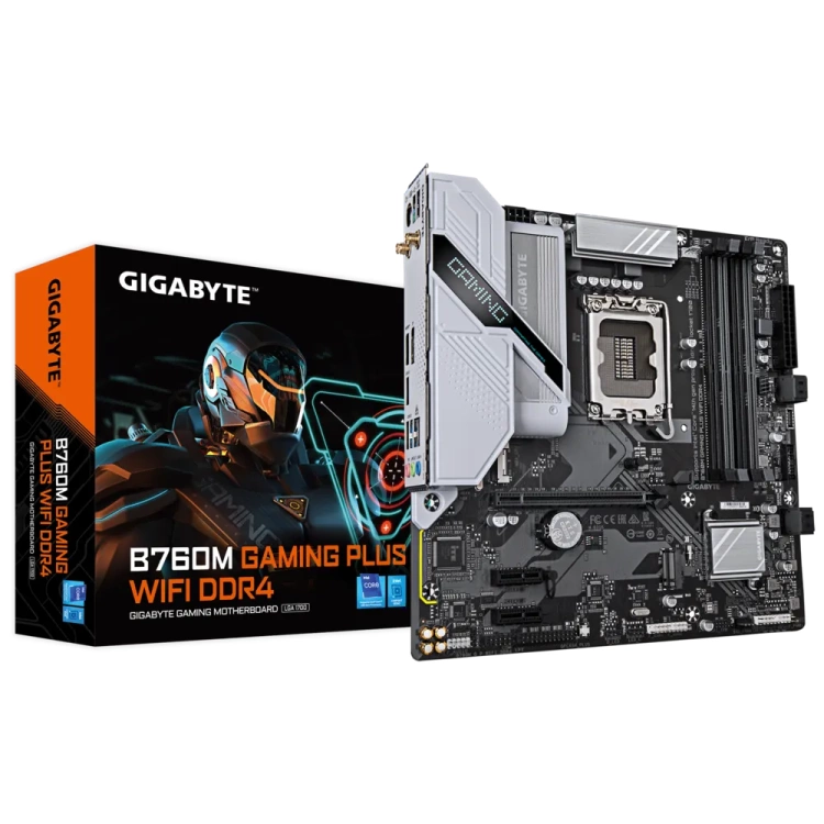 Gigabyte B760M Gaming Plus WiFi DDR4 mATX Motherboard (4 DIMM)