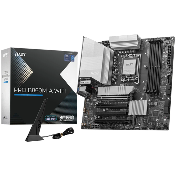 MSI Pro B860M-A WiFi7 DDR5 mATX Motherboard (4 DIMM)
