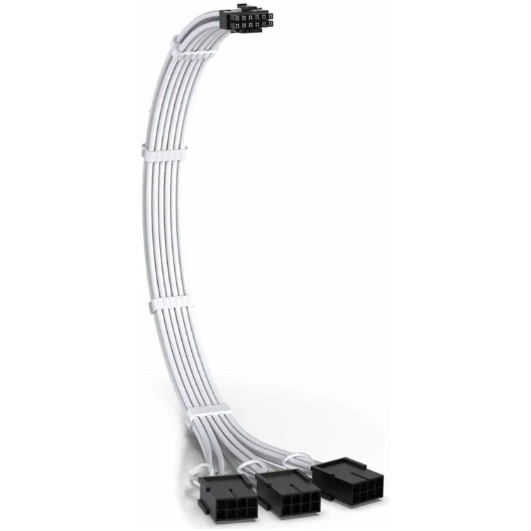 Sleeved Extension Cable 16-pin 12VHPWR to 3x8-pin PCIe (White)