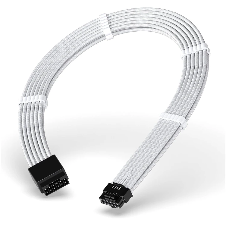 Sleeved Extension Cable 16-pin 12VHPWR PCIe (White)