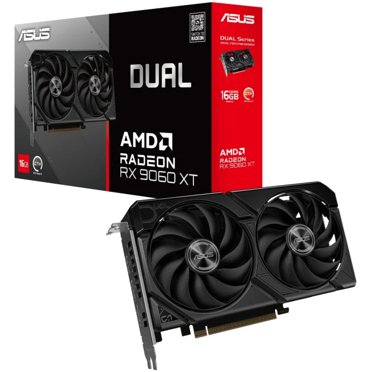 ASUS DUAL Radeon RX 9060 XT 16G GDDR6 Graphics Card