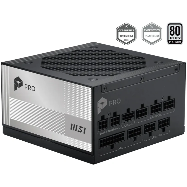MSI A850PL 850W (16-pin native) 80Plus Platinum Rated Power Supply, Fully Modular