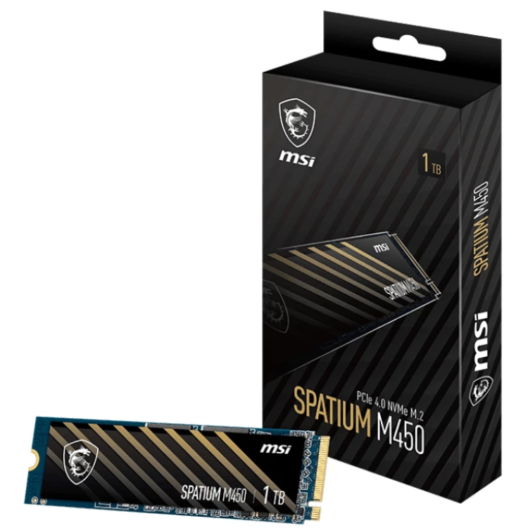 1TB M.2 NVMe SSD (MSI Spatium M450) Gen4x4 Up to 3600/3000MB/s