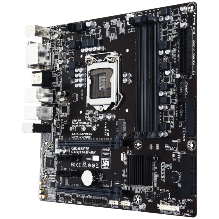 Gigabyte GA-Q170M-MK LGA1151 Motherboard for Intel 6th/7th Gen - 4 DIMM (Used)
