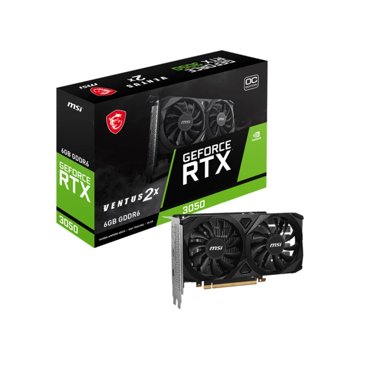 MSI GeForce RTX 3050 Ventus 2X 6GB OC Graphics Card