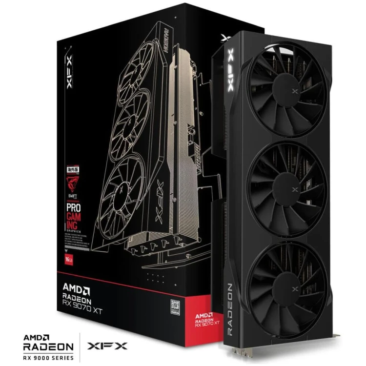 XFX Swift Radeon RX 9070 XT Gaming 16G GDDR6 Graphics Card