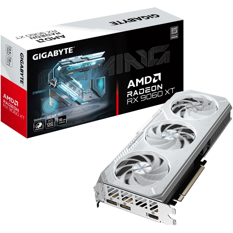 Gigabyte Radeon RX 9060 XT 16G GDDR6 Gaming OC ICE Graphics Card