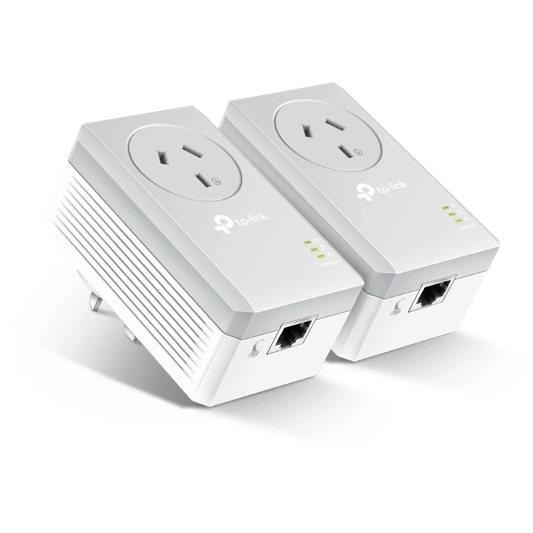 Powerline Wired Internet Extender Starter Kit (600 Mbps) with Passthrough Power