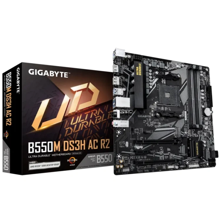 Gigabyte B550M DS3H AC R2 mATX Motherboard (4 DIMM)