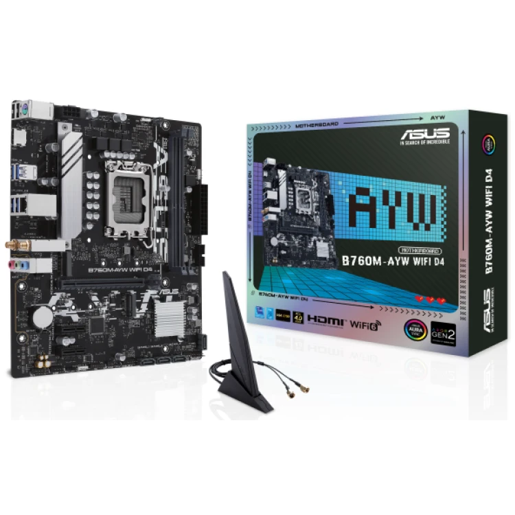 ASUS Prime B760M-AYW WiFi Motherboard (2 DIMM) DDR4