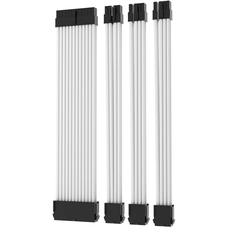 Sleeved Cable Kit (B) 1xATX, 1xEPS, 2xPCIe (White)