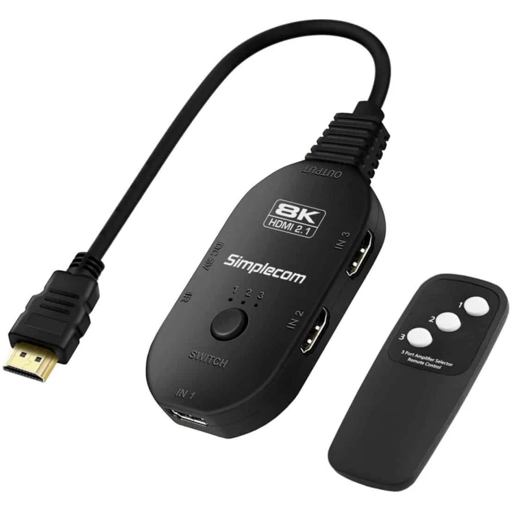 Simplecom 3 Way HDMI Switch (3 in, 1 out) CM353