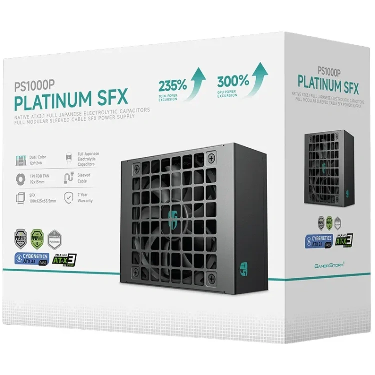 Deepcool PS1000P SFX 1000W 80Plus Platinum Power Supply, Fully Modular