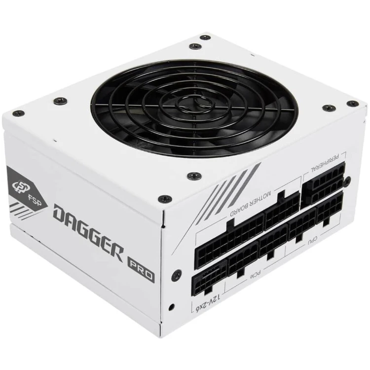 FSP Dagger Pro SFX 850W 80Plus Gold Power Supply, Fully Modular PCIe 5.1 (White)