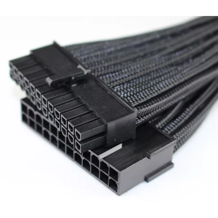 Sleeved Extension Cable 24-pin ATX (Black)