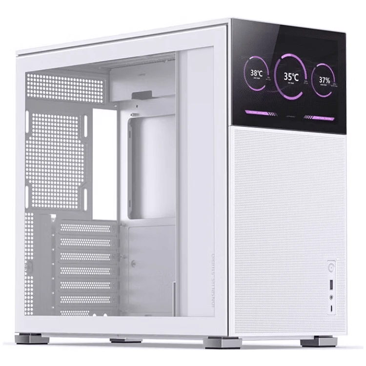 Jonsbo D41 Mesh ATX case with LCD (White)