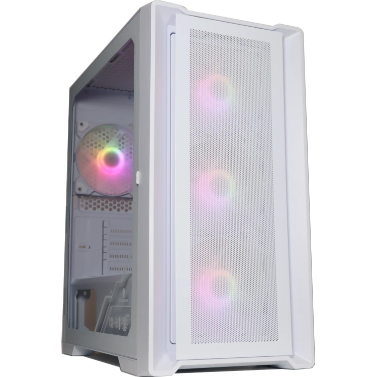 Crox K210M White mATX Case with 4x120mm ARGB Fans