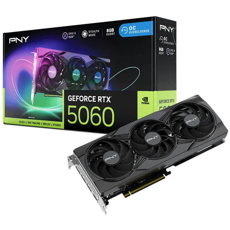 PNY GeForce RTX 5060 8GB EPIC-X ARGB Graphics Card