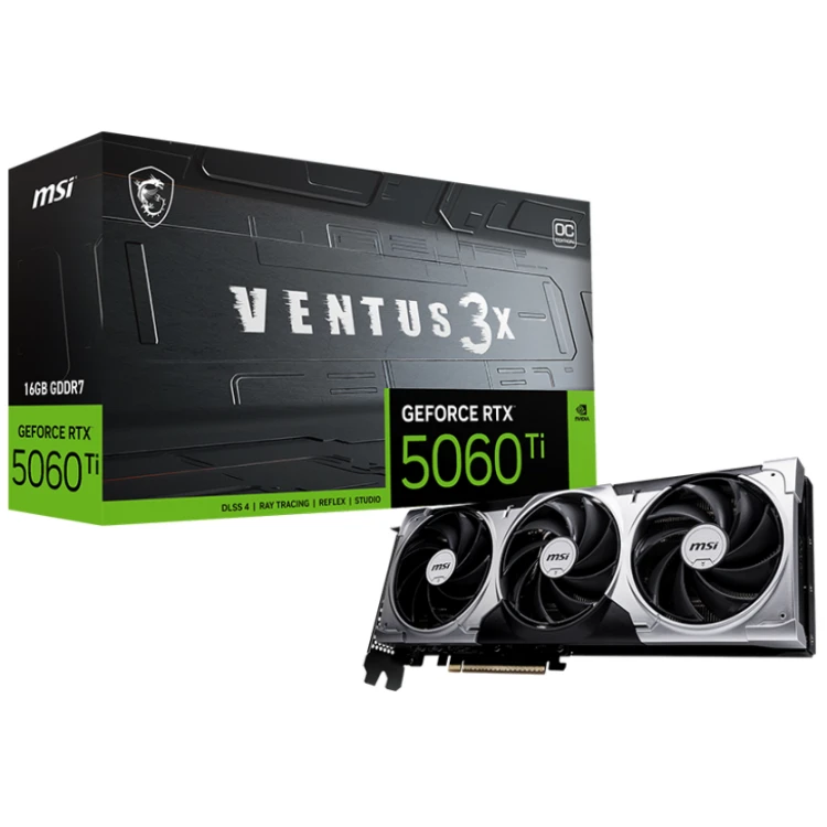 MSI GeForce RTX 5060 Ti Ventus 3X OC 16GB Graphics Card