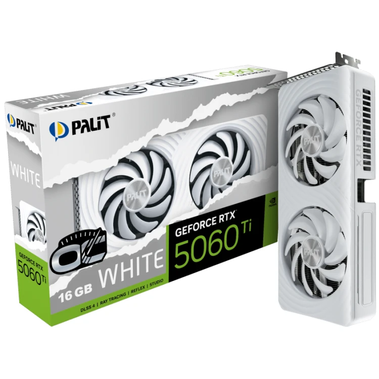 Palit GeForce RTX 5060 Ti 16GB White OC Graphics Card