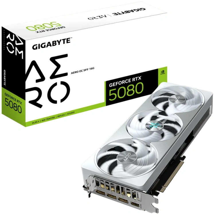 Gigabyte GeForce RTX 5080 16G GDDR7 Aero OC Graphics Card (White)