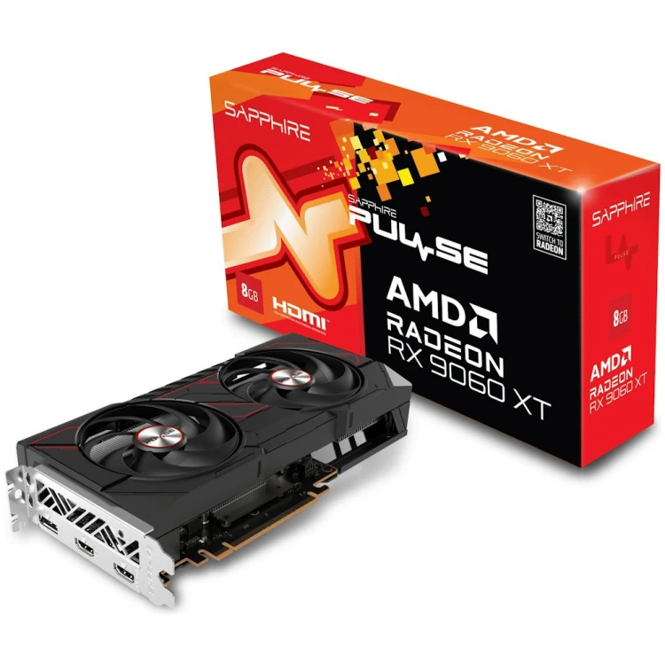 Sapphire PULSE Radeon RX 9060 XT 8G GDDR6 Graphics Card