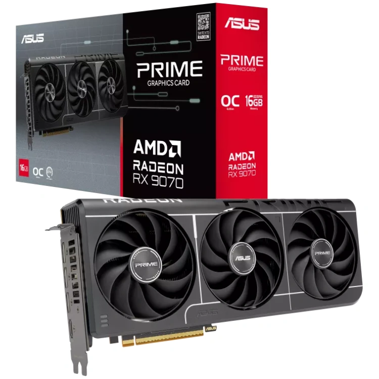 ASUS PRIME Radeon RX 9070 EVO OC 16G GDDR6 Graphics Card