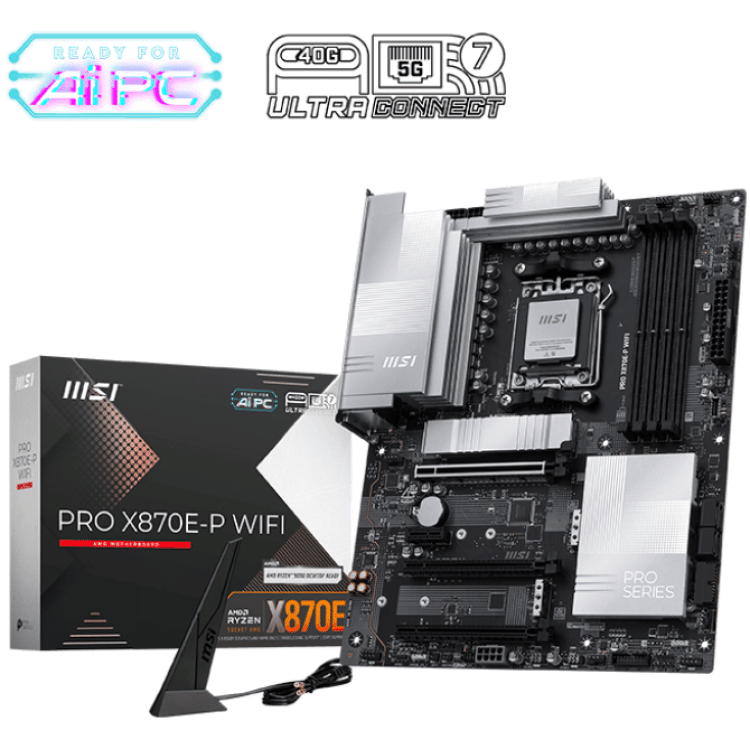 MSI PRO X870E-P WiFi7 DDR5 ATX Motherboard (4 DIMM)