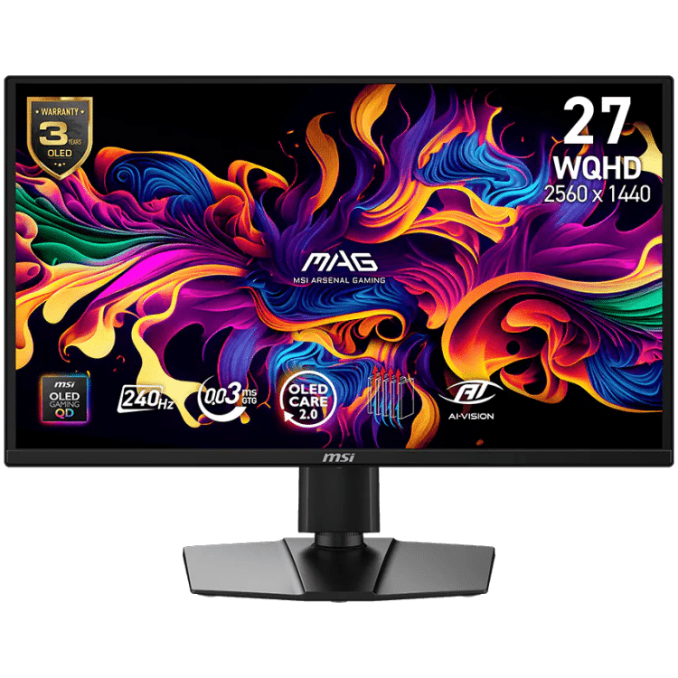 27" Monitor MSI MAG 274QP QD-OLED X24 240Hz 0.03ms 2560x1440 QHD