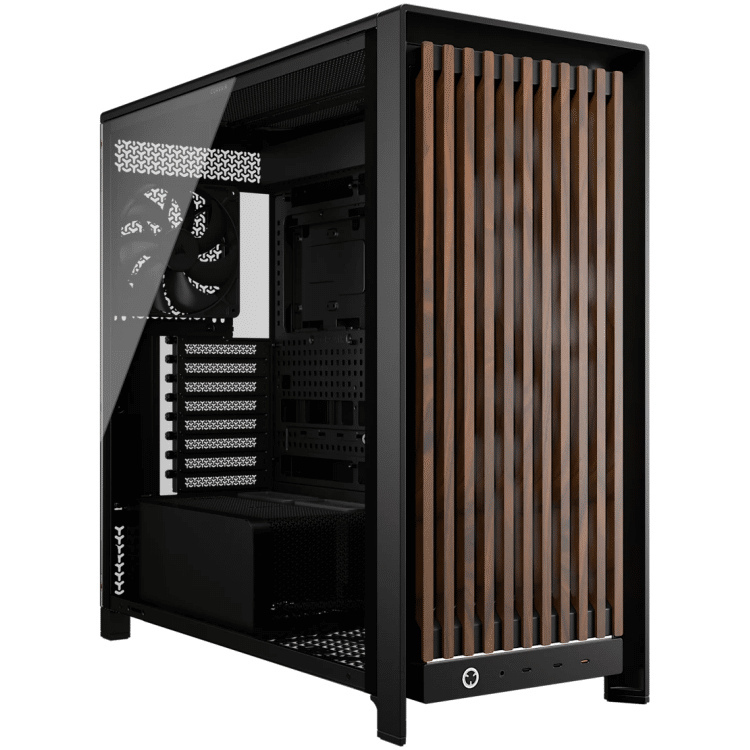 Corsair FRAME 5000D WOOD RS Modular Mid-Tower ATX Case - Black/Walnut