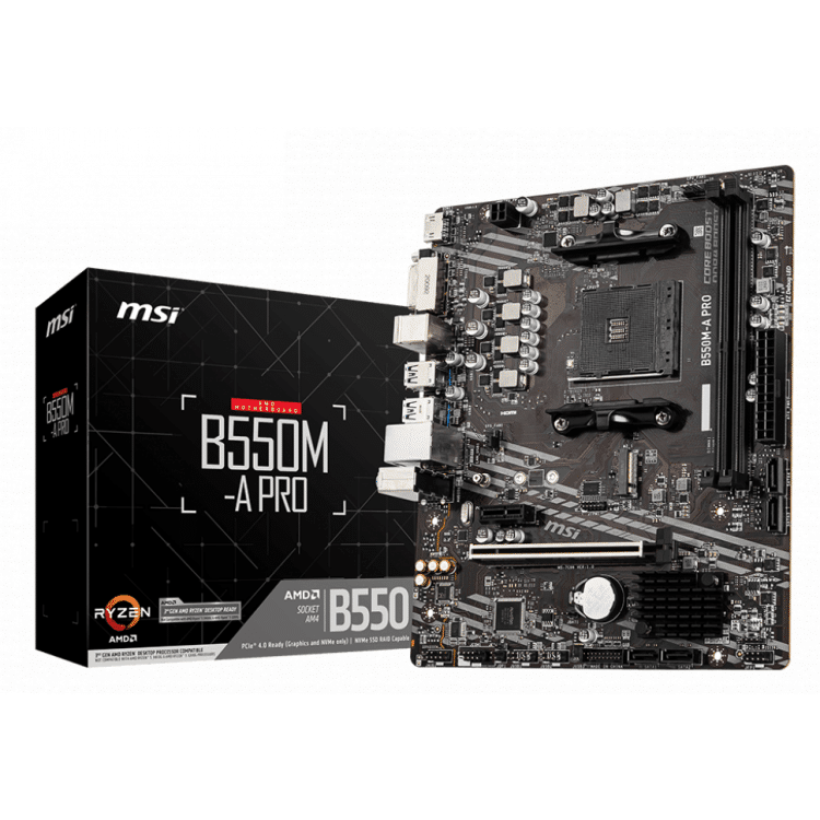 MSI B550M-A Pro mATX Motherboard (2 DIMM)