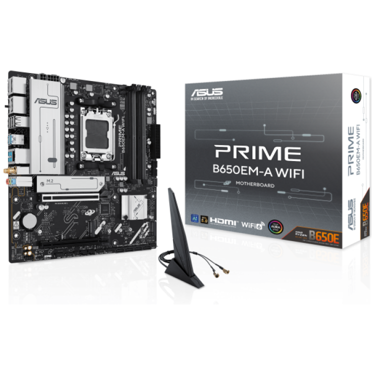 ASUS PRIME B650EM-A WiFi DDR5 mATX Motherboard (4 DIMM)