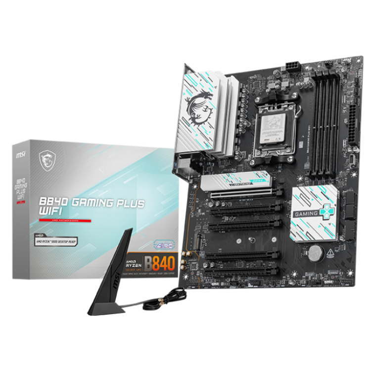 MSI B840 Gaming Plus WiFi DDR5 ATX Motherboard (4 DIMM)