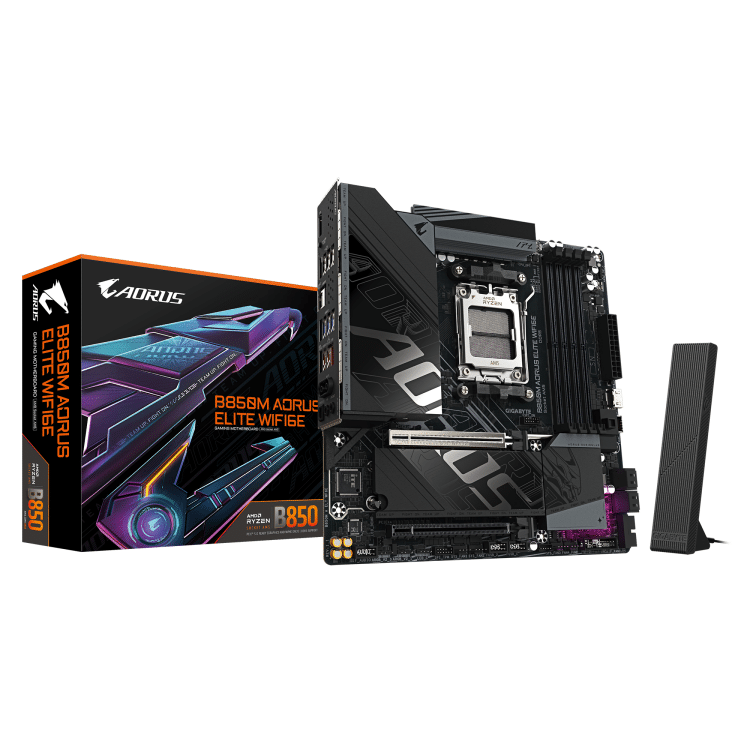 Gigabyte B850M Aorus Elite WiFi6E DDR5 mATX Motherboard (4 DIMM)