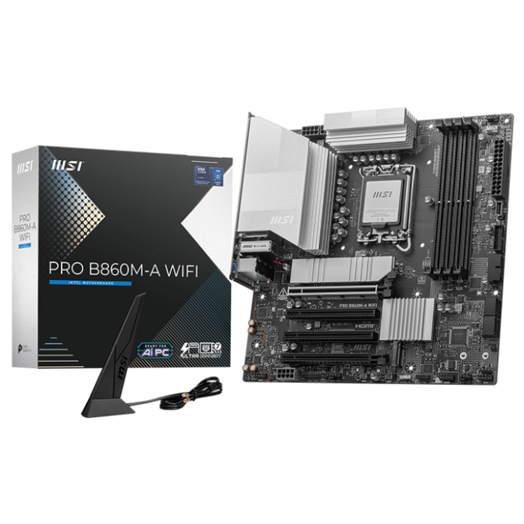 MSI Pro B860M-A WiFi7 DDR5 mATX Motherboard (4 DIMM)