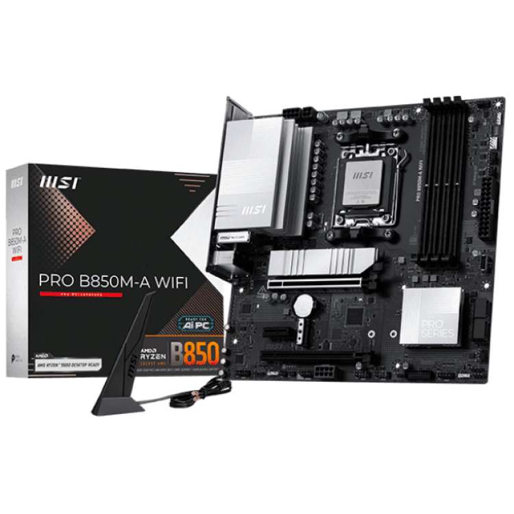 MSI B850M-A Pro AX WiFi DDR5 mATX Motherboard (4 DIMM)