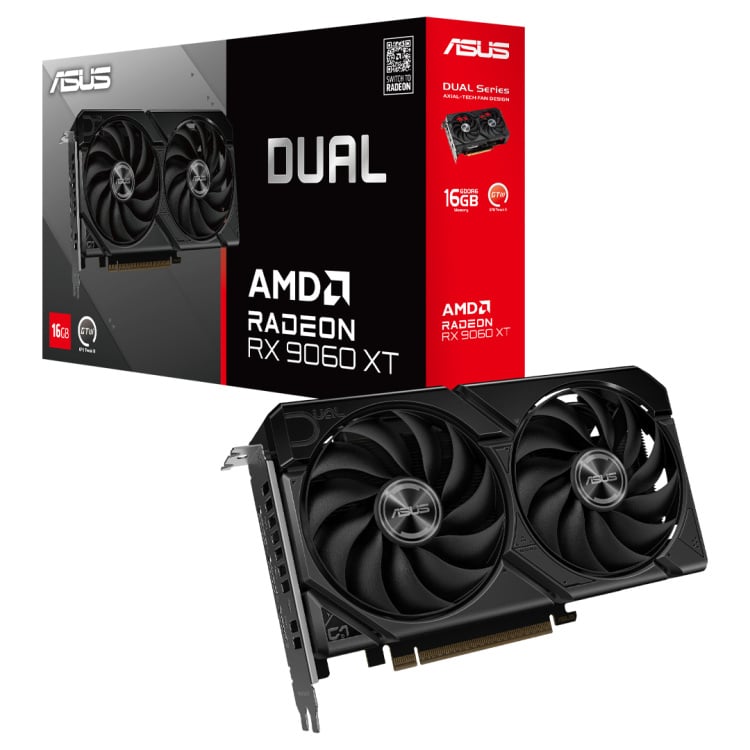ASUS DUAL Radeon RX 9060 XT 16G GDDR6 Graphics Card
