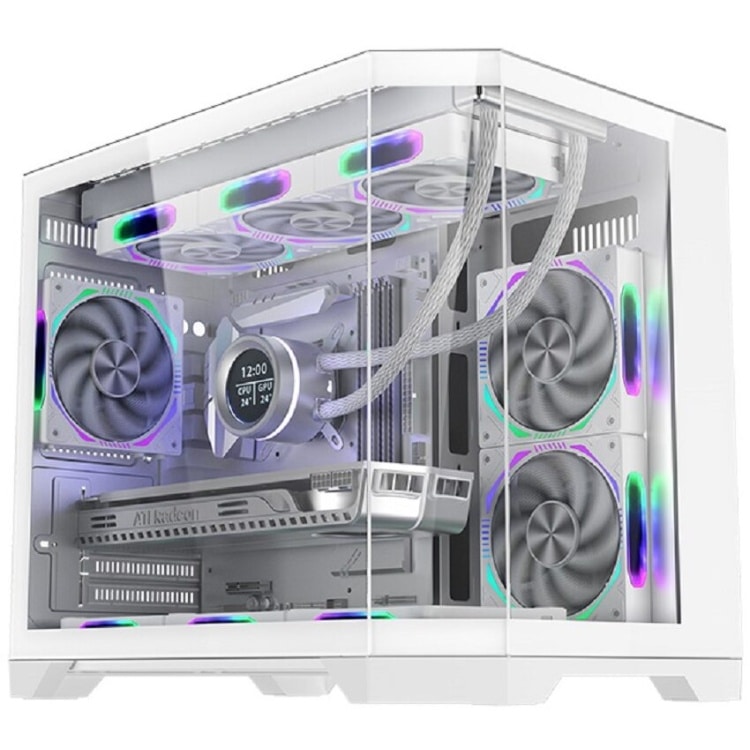 Crox K Dreamer White mATX Case (6xARGB Fans)
