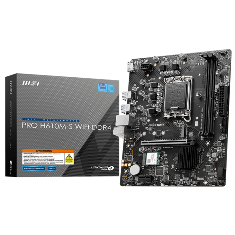 MSI H610M-S DDR4 WiFi mATX Motherboard (2 DIMM)