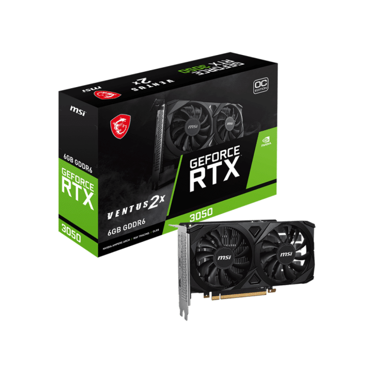 MSI GeForce RTX 3050 Ventus 2X 6GB OC Graphics Card
