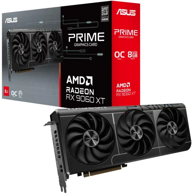 ASUS PRIME Radeon RX 9060 XT 8G GDDR6 OC Graphics Card