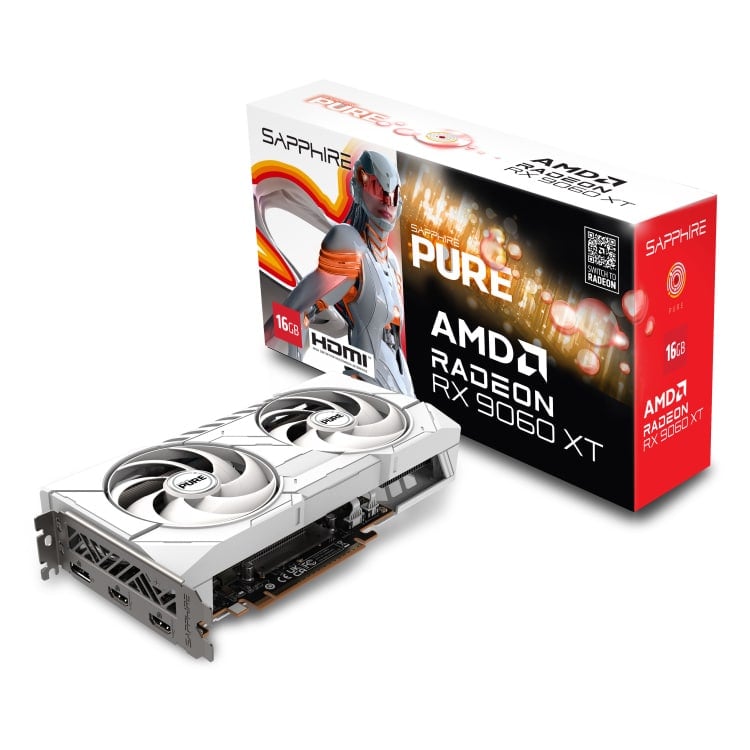 Sapphire PURE Radeon RX 9060 XT 16G GDDR6 Graphics Card