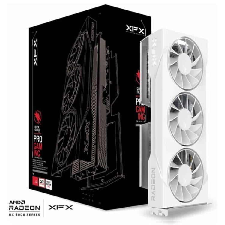 XFX Swift Radeon RX 9060 XT 16G GDDR6 OC Graphics Card (White)