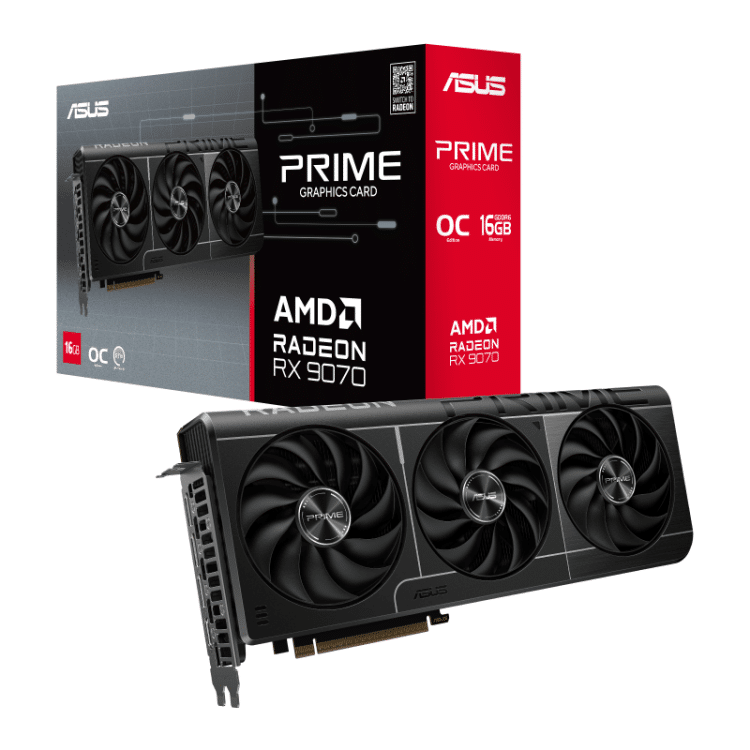 ASUS PRIME Radeon RX 9070 16G GDDR6 Graphics Card