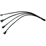 Fan Splitter Cable Internal PWM 4-Way (Black, Sleeved)